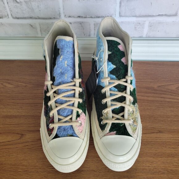 ❤️Converse Upcycle Chuck 70 Hi Crochet Blankets Sz 8.5 Men Premium Shoes A09228C - Picture 5 of 12